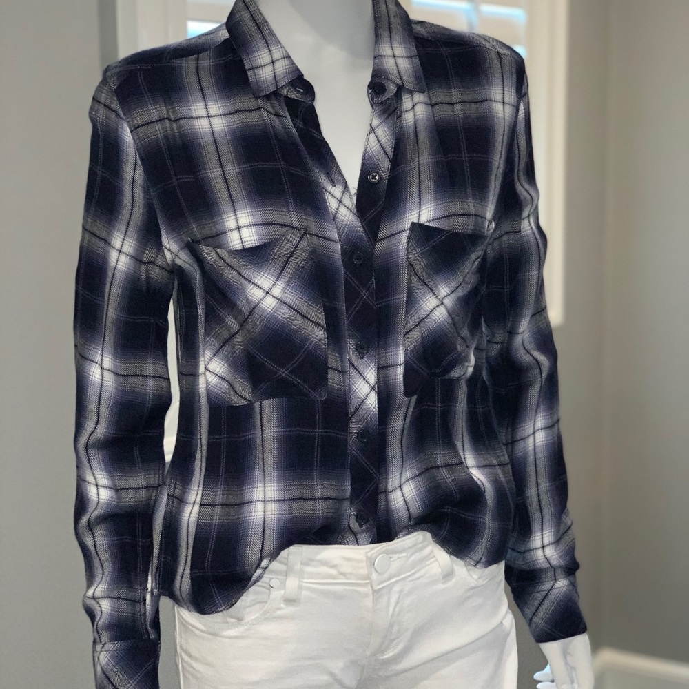 Rails Rian Cropped Plaid Shirt - Picture 3 of 5